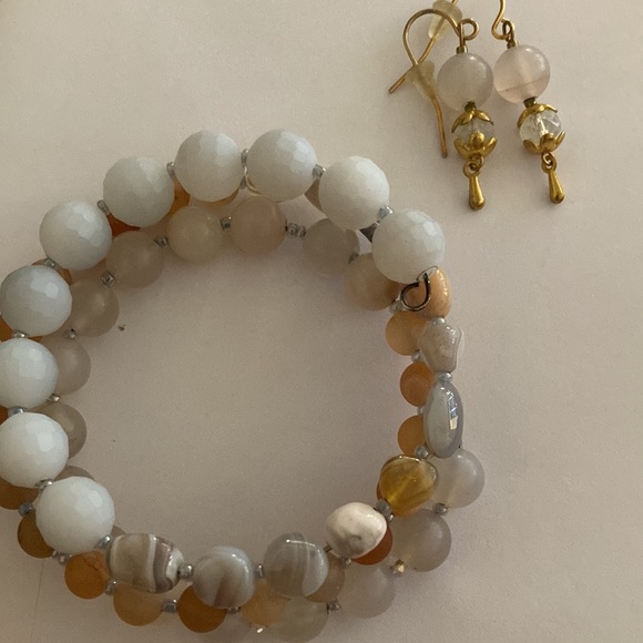 Agate bracelet& earring set - Picture 8 of 12